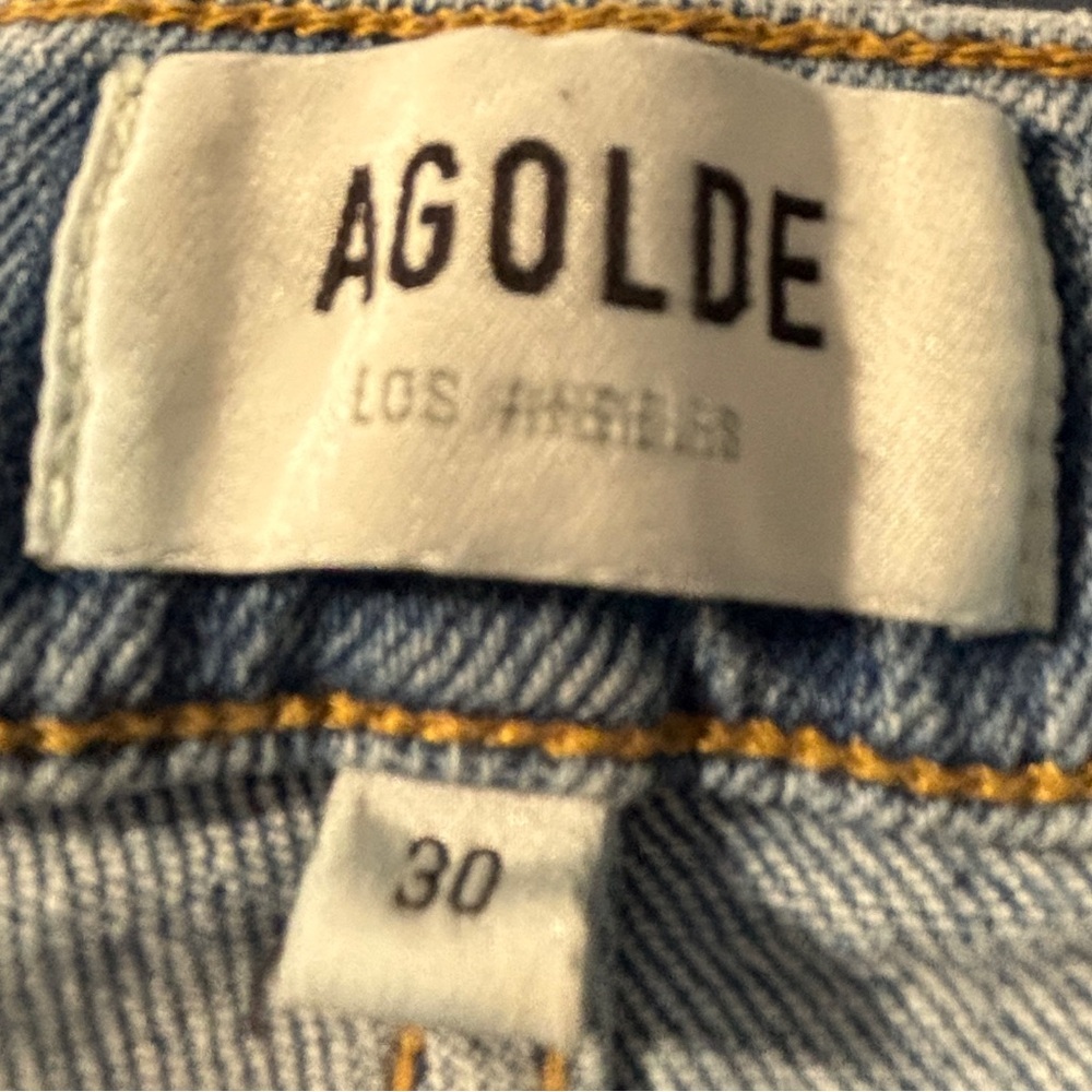 Agolde High Rise Light Blue Jeans - Picture 4 of 6